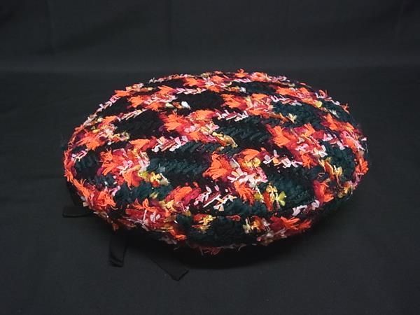Gucci GG Marmont Wool Nylon Beret M 57 Orange