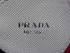 Prada Canvas Saffiano Leather Strap Back Shoulder Ivory — view 4