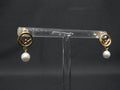 Fendi Pearl Earrings Gold Ivory