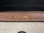 Celine Canvas Leather Coin Purse Beige Brown — view 4