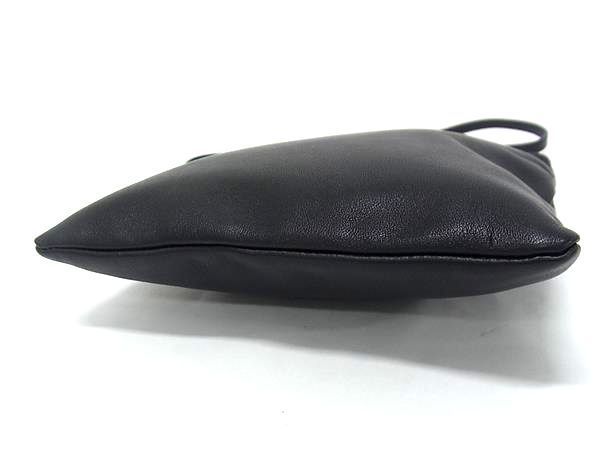Loewe Anagram Leather Crossbody Shoulder Bag Pochette Black — view 4