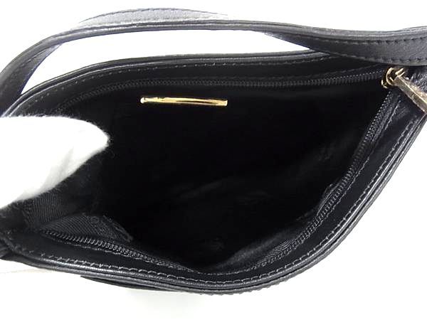 Loewe Anagram Leather Crossbody Shoulder Bag Pochette Black — view 5