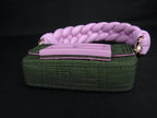 Fendi Nano Bucket Nylon 2-Way Handbag Maxi Handle Charm Green Pink — view 4