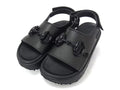 Gucci Flat Form Horsebit Rubber Sandals 35 Shoes Black