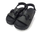Gucci Flat Form Horsebit Rubber Sandals 35 Shoes Black