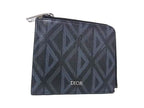 Dior CD Diamond L-shaped Zipper Wallet Black