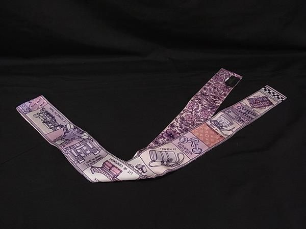 Louis Vuitton Bandeau BB Jeu Druis Silk 100% Ribbon Scarf Pink — view 2