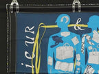 Hermes Monsieur Et Madame & Carre 70 Silk Scarf Shawl Navy — view 2