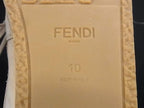 Fendi O-rock Suede Tassel Loafers 10 Shoes Beige — view 5