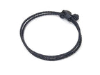 Bottega Veneta Intrecciato Leather Bracelet Navy — view 2