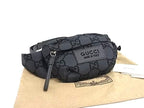 Gucci GG Pattern Nylon Canvas Crossbody Belt Bag Waist Pouch Gray