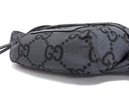 Gucci GG Pattern Nylon Canvas Crossbody Belt Bag Waist Pouch Gray — view 4