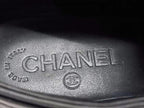 Chanel CC Logo Leather Sneakers Black — view 6