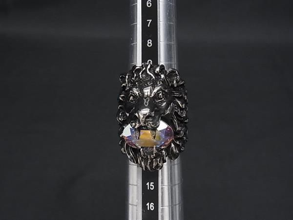 Gucci Lion Head Silver Aurora Ring — view 3
