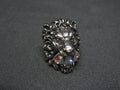 Gucci Lion Head Silver Aurora Ring