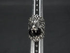 Gucci Lion Head Silver Black Ring — view 3