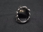 Gucci Lion Head Silver Black Ring — view 2