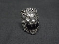 Gucci Lion Head Silver Black Ring