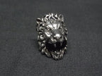 Gucci Lion Head Silver Black Ring
