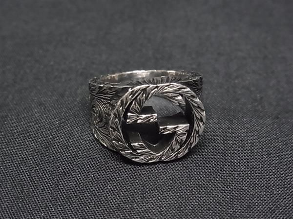 Gucci Interlocking Arabesque Silver Ring