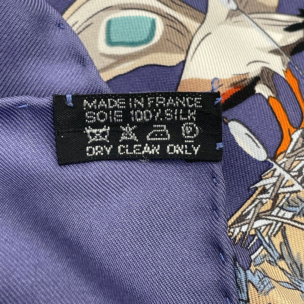 Hermes Carre 90 Libres Comme L'air the Sky Is Silk Scarf Blue — view 6