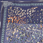 Hermes Carre 90 Libres Comme L'air the Sky Is Silk Scarf Blue — view 2