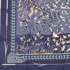 Hermes Carre 90 Libres Comme L'air the Sky Is Silk Scarf Blue — view 4