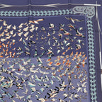 Hermes Carre 90 Libres Comme L'air the Sky Is Silk Scarf Blue — view 3