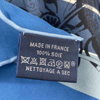 Hermes Scarf Carre 90 Dip Dye Jungle Love Silk 100% Blue — view 8