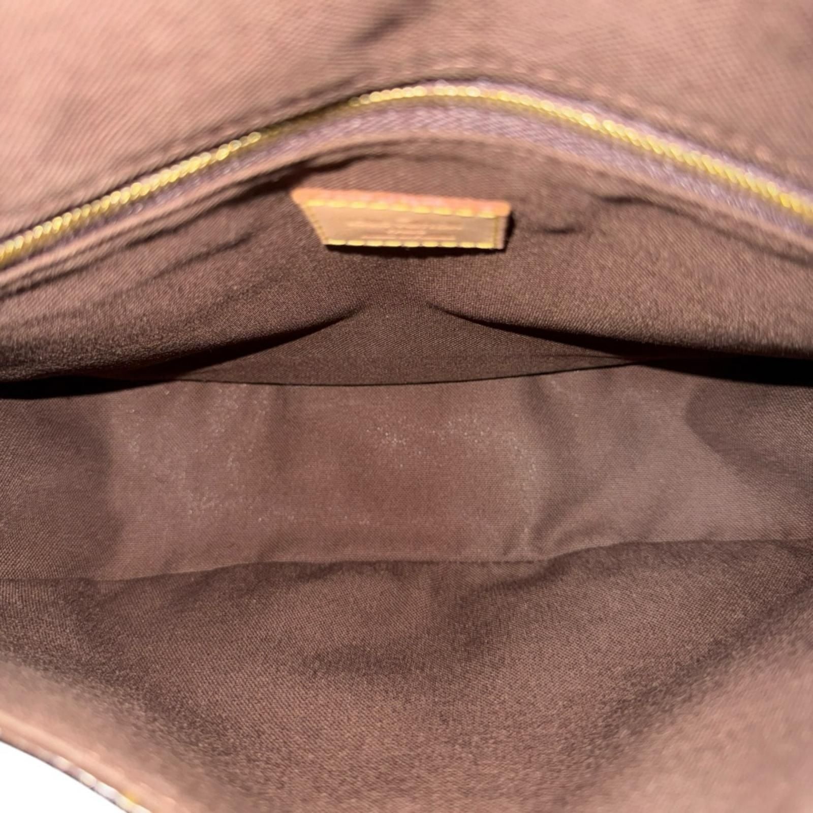 Louis Vuitton Menilmontan PM Monogram Shoulder Bag Canvas Brown — view 8
