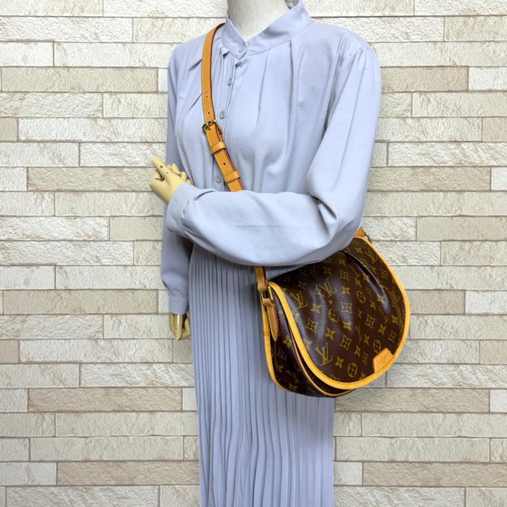 Louis Vuitton Menilmontan PM Monogram Shoulder Bag Canvas Brown — view 2