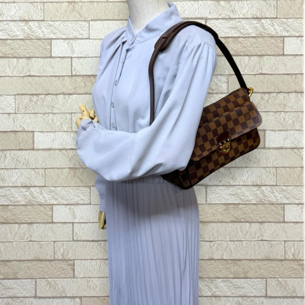 Louis Vuitton Ravello GM Damier Shoulder Bag Canvas Brown — view 2
