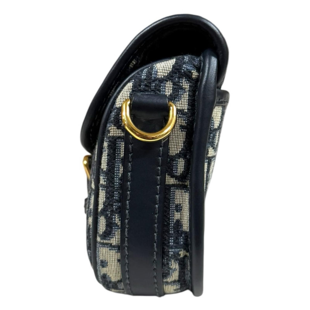 Dior Bobi Oblique Shoulder Bag Leather Navy — view 5