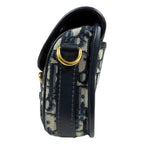 Dior Bobi Oblique Shoulder Bag Leather Navy — view 5