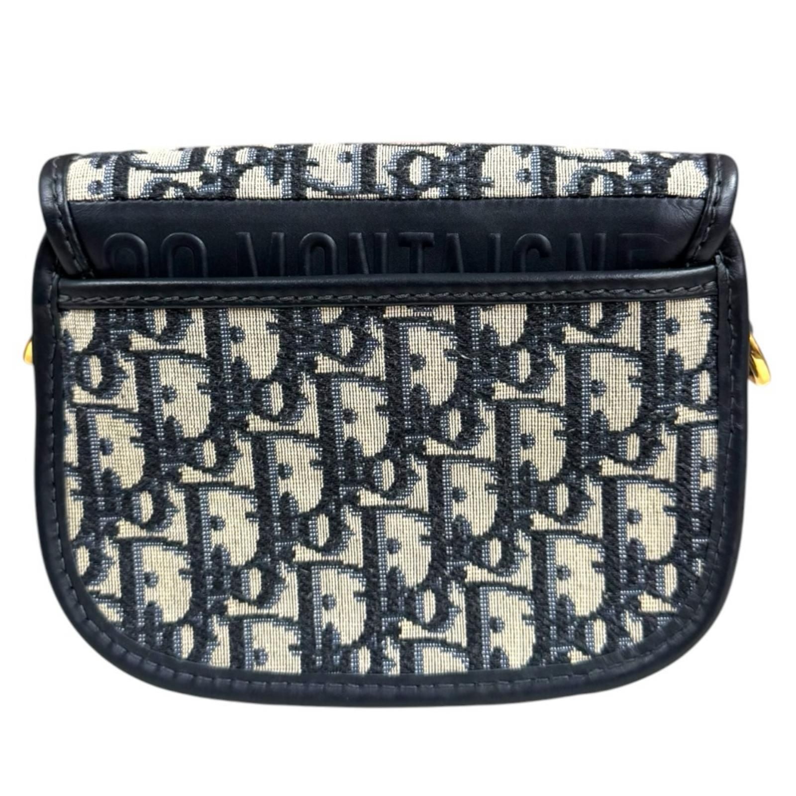 Dior Bobi Oblique Shoulder Bag Leather Navy — view 3