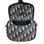 Dior Bobi Oblique Shoulder Bag Leather Navy — view 8