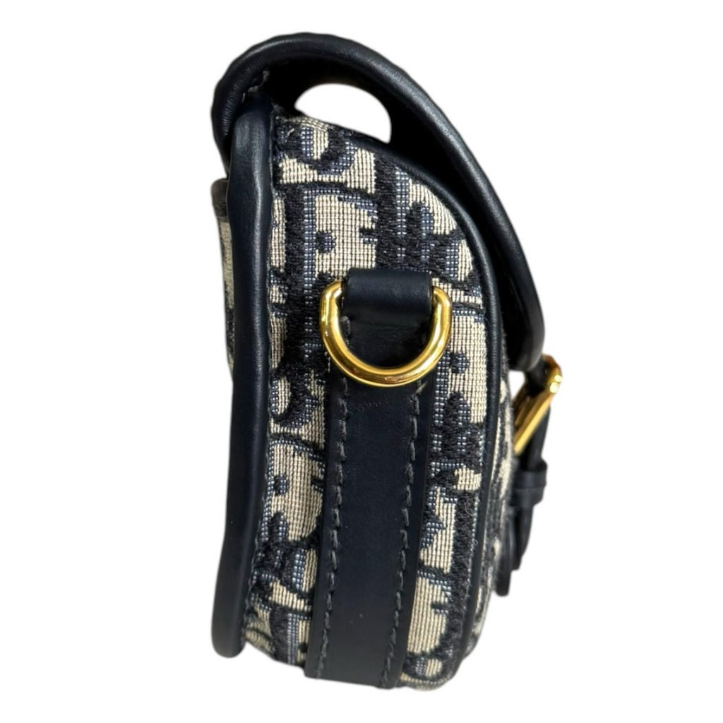 Dior Bobi Oblique Shoulder Bag Leather Navy — view 4