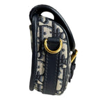 Dior Bobi Oblique Shoulder Bag Leather Navy — view 4