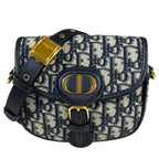 Dior Bobi Oblique Shoulder Bag Leather Navy