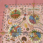 Hermes Carre 90 Escales Mediterraneennes Mediterranean Port Town Scarf Silk — view 5