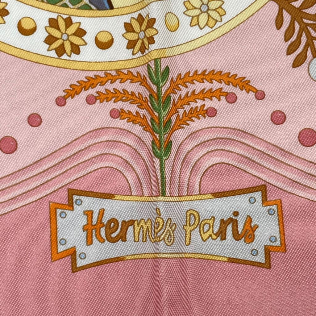 Hermes Carre 90 Escales Mediterraneennes Mediterranean Port Town Scarf Silk — view 7
