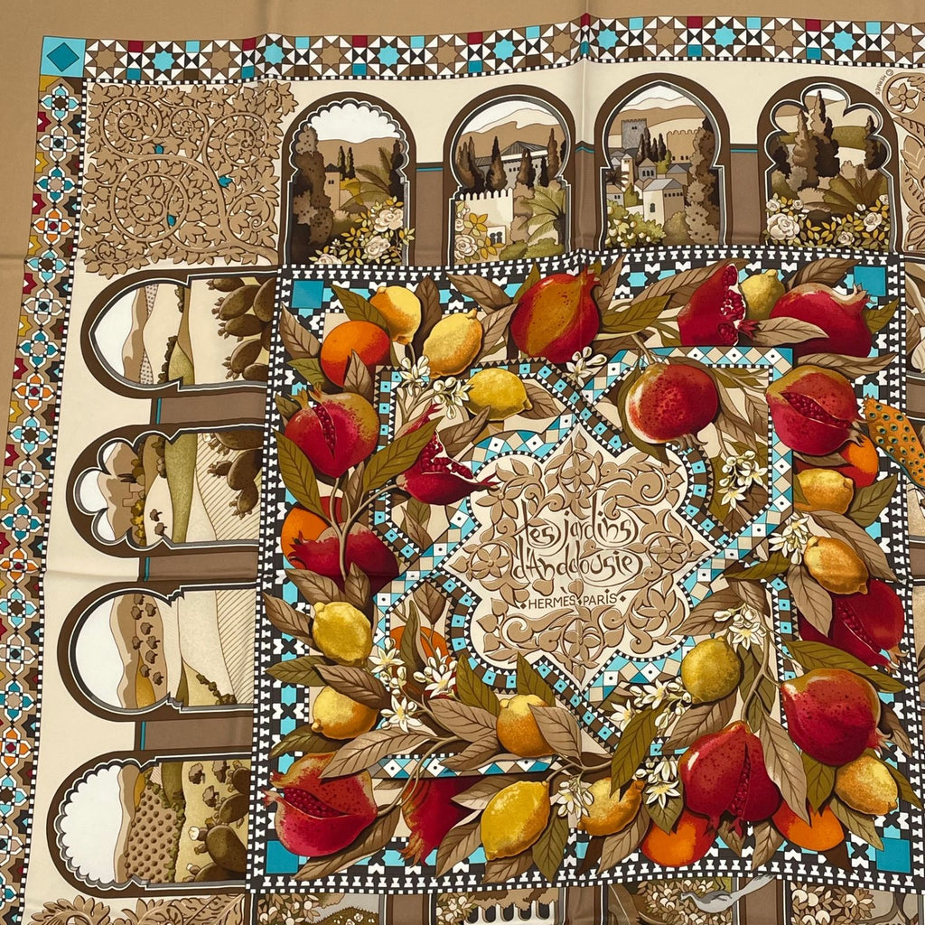 Hermes Carre 90 les Jardins D' Andalousie Andalusian Garden Scarf Multicolor — view 5