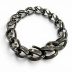 Tiffany & Co Forge Bracelet Large Link Smoked Polished Silver 18
