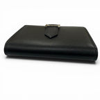 Hermes Bearn Mini Box Calf Silver Card Case Business Holder Black — view 4