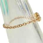 Tiffany & Co by the Yard Chain Ring 18k Gold Diamond Diameter .55 Pink Jp7 — view 5
