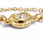 Tiffany & Co by the Yard Chain Ring 18k Gold Diamond Diameter .55 Pink Jp7 — view 9