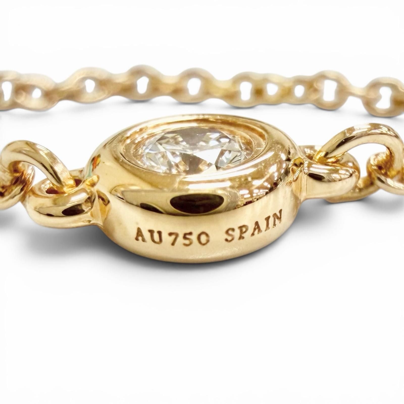 Tiffany & Co by the Yard Chain Ring 18k Gold Diamond Diameter .55 Pink Jp7 — view 9