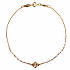 Tiffany & Co by the Yard Elsa Peretti 750 Diamond Diameter 4.55 Bracelet Pink