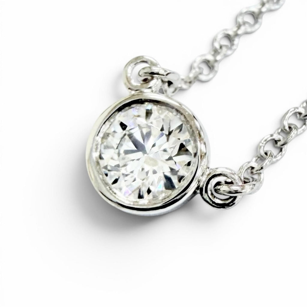 Tiffany & Co by the Yard Diamond Necklace Diameter 4.90 Platinum
