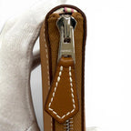 Hermes Compact Silk in Gold Veau Zip Around Coin Case — view 7